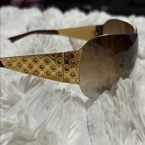 Prada Gold and Brown Sunglasses